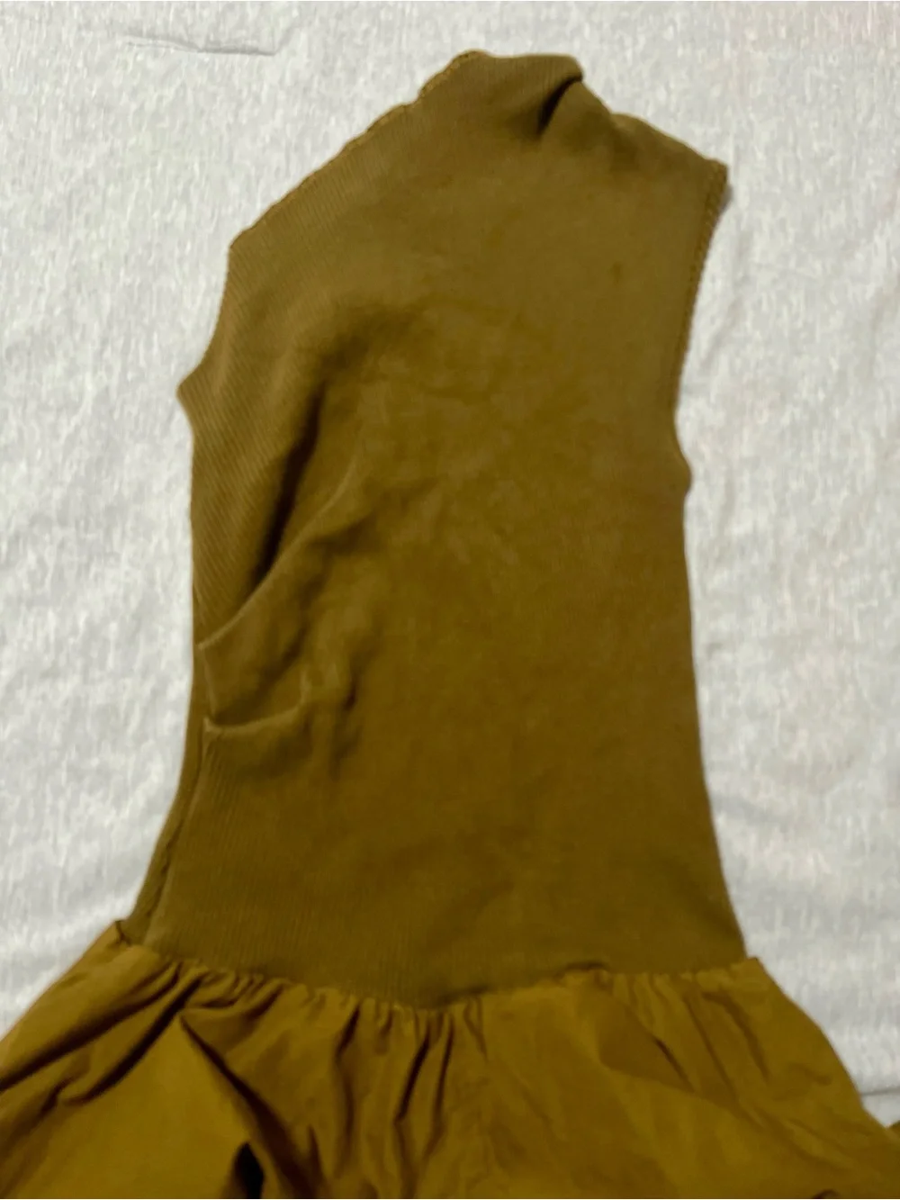 Zara Olive Green Balloon Maxi Dress - Picture 3 of 4